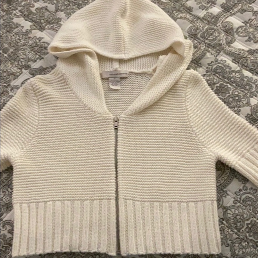 Women’s white knit bolero sweater-medium